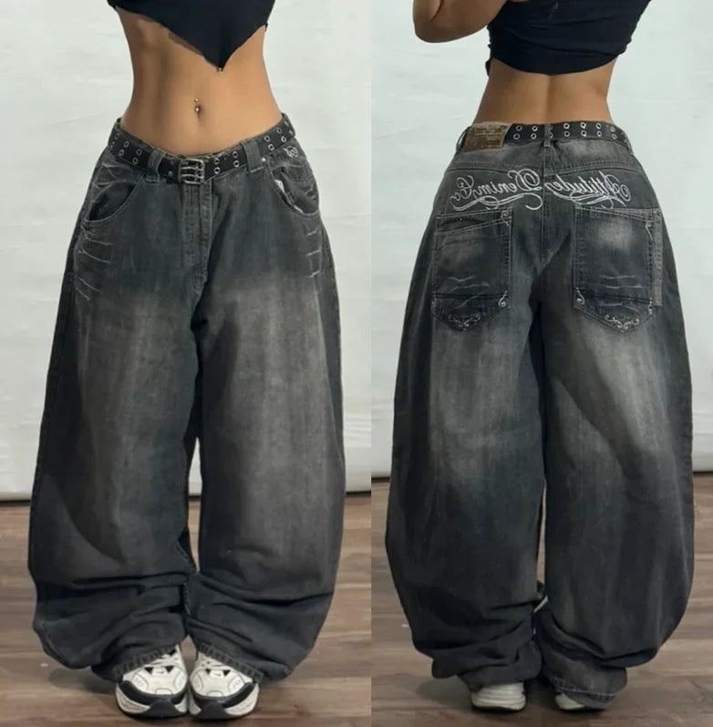 Hip Hop Baggy Jeans - Gray