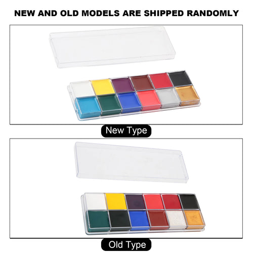 12-Color Non-Toxic Oil-Based Face & Body Paint