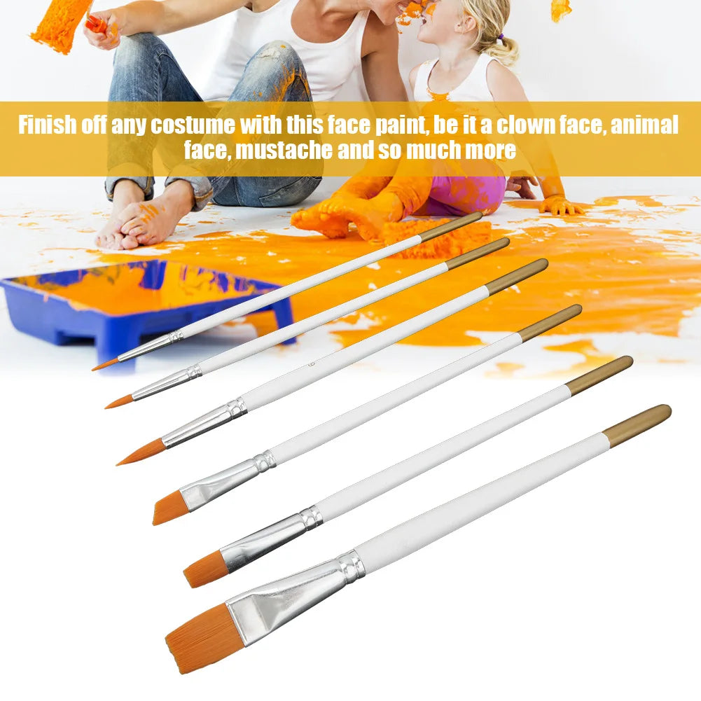 6-Piece Face & Body Paint Brush Set (1)