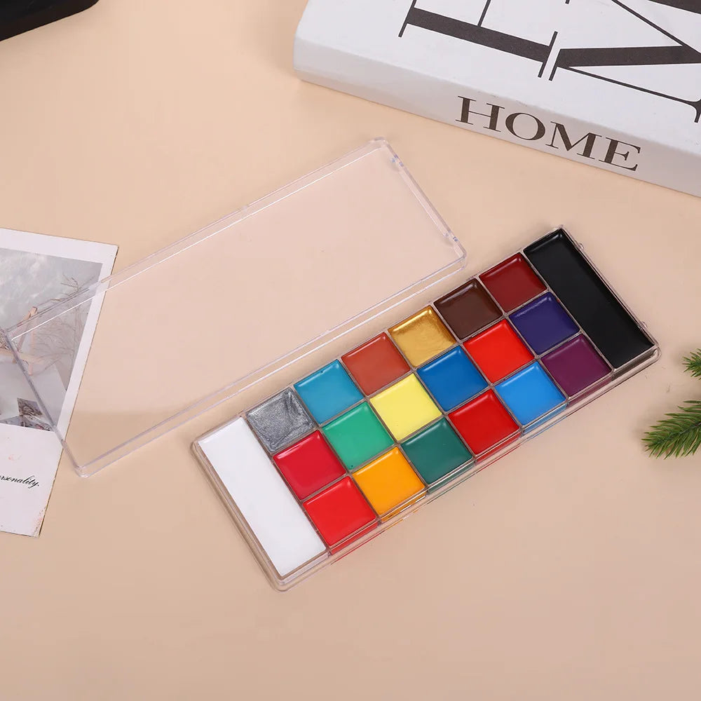 20-Color Face & Body Paint Oil Palette