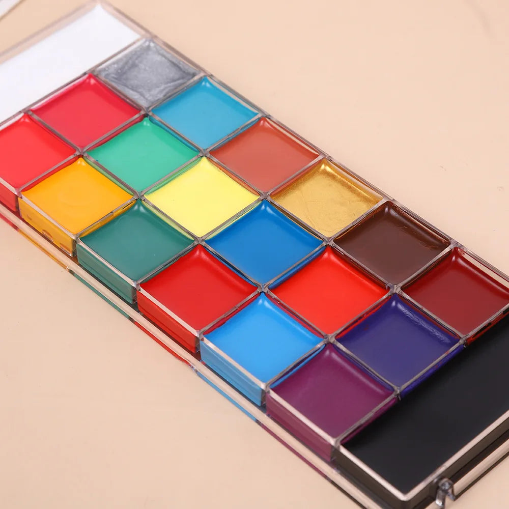 20-Color Face & Body Paint Oil Palette