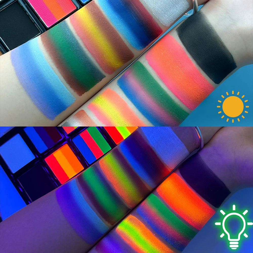 10 Multi Colour Water-Based Face and Body Paint (Pallette)