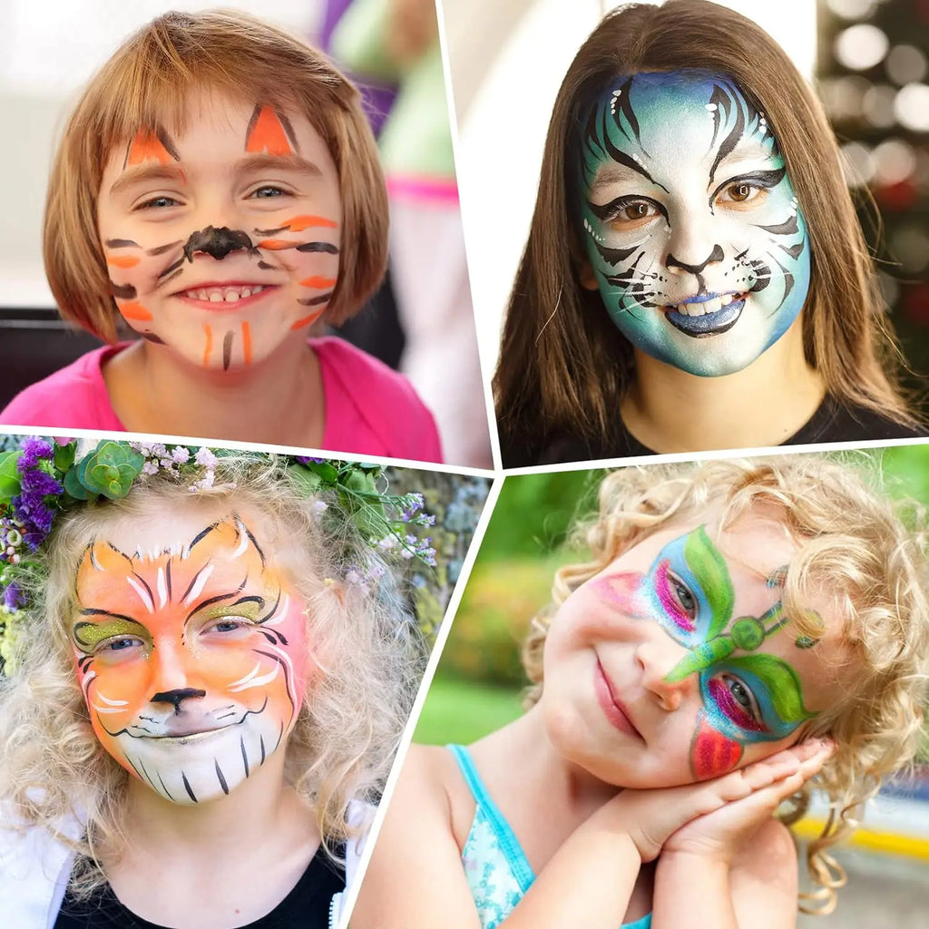 10 Multi Colour Water-Based Face and Body Paint (Pallette)